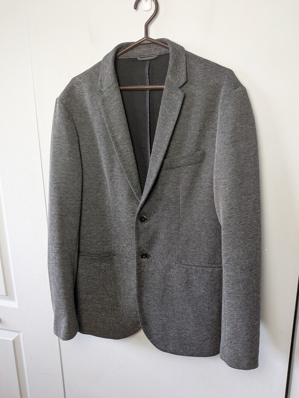 ZARA Men Blazer Gray Color Size XXL Button Closure Office Wear Classic